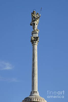 Wall Art featuring the photograph Statue Of San Rafael The Patron Saint Of Cordoba by Sami Sarkis Photography