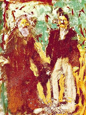 Wall Art featuring the drawing Strauss And Brahms Study by Bencasso B