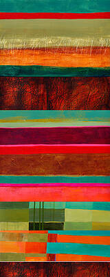 Colorful Geometric Stripes Wall Art