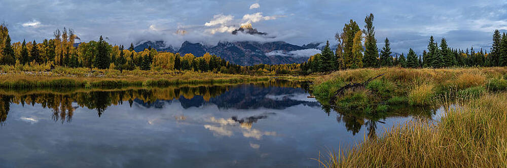 Wyoming Wall Art featuring the photograph Sun Kissed Peaks by Jeff Stoddart