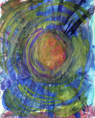 Wall Art featuring the mixed media Sun Of Color by Katt Yanda