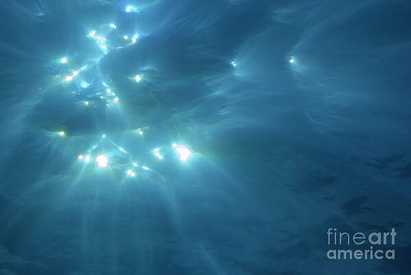 Nature Wall Art featuring the photograph Sunrays Penetrating Waters Surface Underwater View by Sami Sarkis Photography