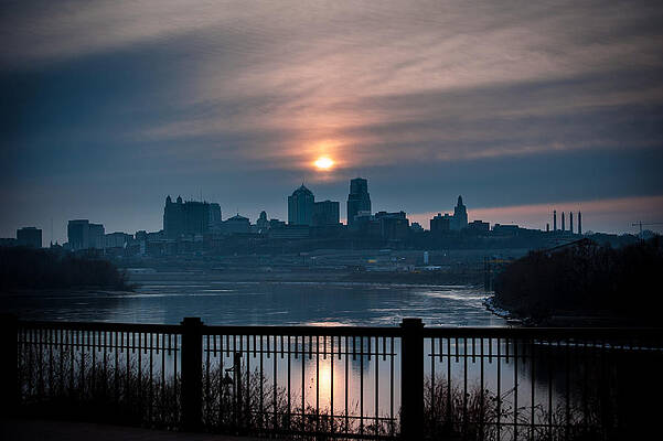 Missouri Wall Art featuring the photograph Sunrise From Kaw Point by Jeff Phillippi