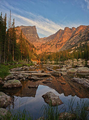 Reflection Wall Art featuring the photograph Sunrise On Dream Lake by Kevin Schwalbe