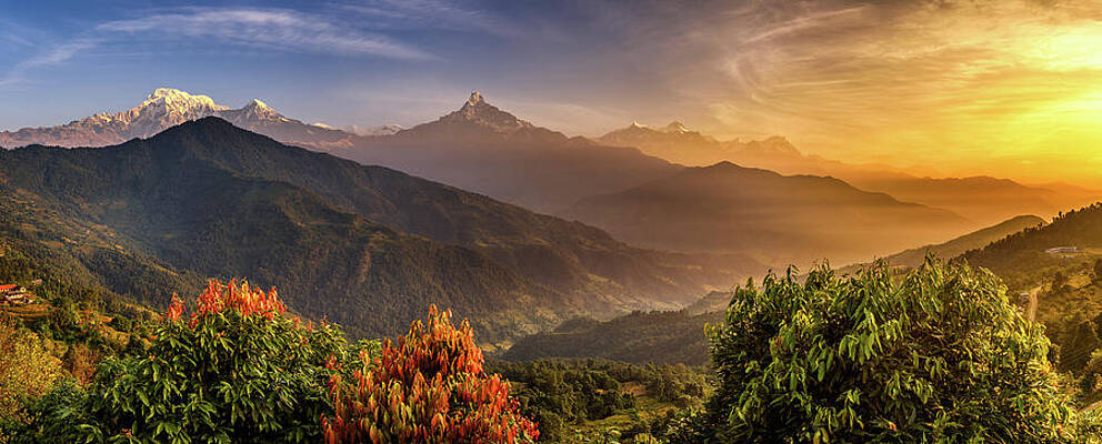 Sky Photograph - Sunrise Over Himalaya Mountains by Miroslav Liska