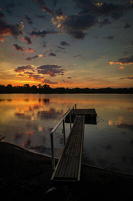 Cloud Photograph - Sunrise Over Stuber's Dock V by Jeff Phillippi