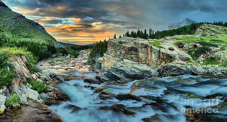 Sunrise Wall Art featuring the photograph Sunrise Swiftcurrent by Adam Jewell