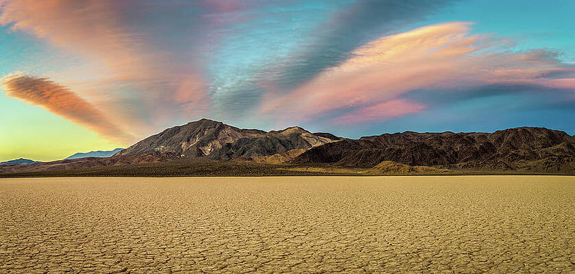 Wall Art featuring the photograph Sunset At Racetrack Playa  In Death Valley National Park by Miroslav Liska