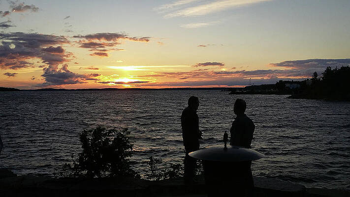 Sunset Photograph - Sunset Chat by Al Poullis