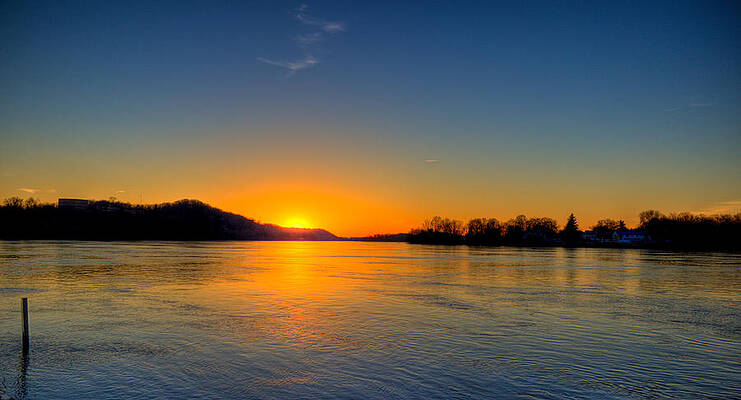 West Virginia Photograph - Sunset On The Ohio River by Jonny D