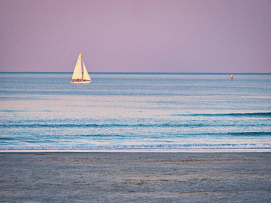 Reflection Photograph - Sunset Sail - Ogunquit -Maine by Steven Ralser