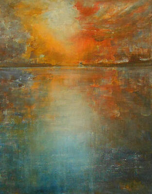Sky Painting - Sunset Sky by Jane See