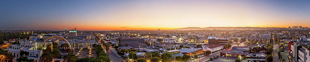 Los Angeles Wall Art featuring the photograph Glowing Sunset Culver City by Kelley King