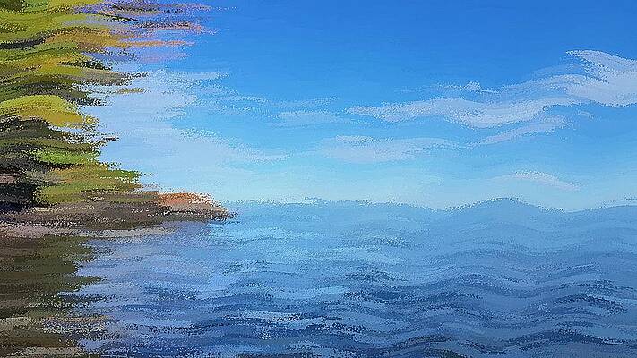 Wall Art featuring the digital art Superior Shore by David Manlove