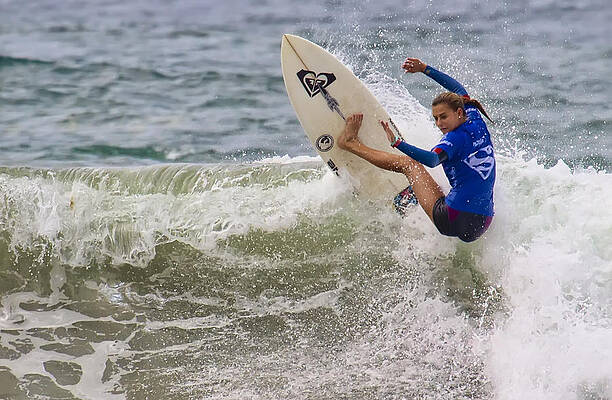 Surfer Wall Art featuring the photograph Surfer Girl Chelsea Tuach by Waterdancer