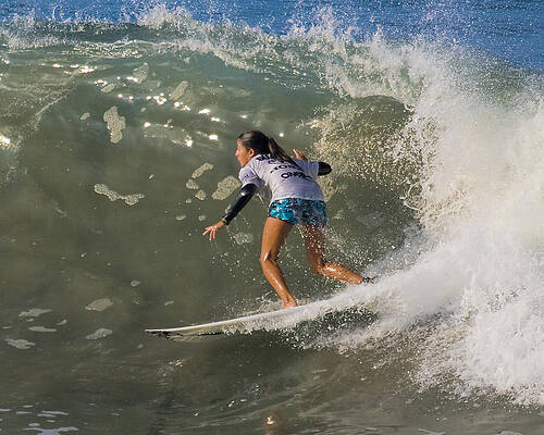 Surfer Wall Art featuring the photograph Surfer Girl Malia Manuel by Waterdancer
