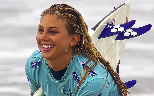 Surfer Wall Art featuring the photograph Surfer Girl Sage Erickson by Waterdancer