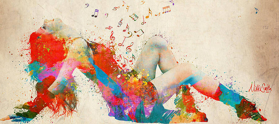Colorful Music Expression Digital Art