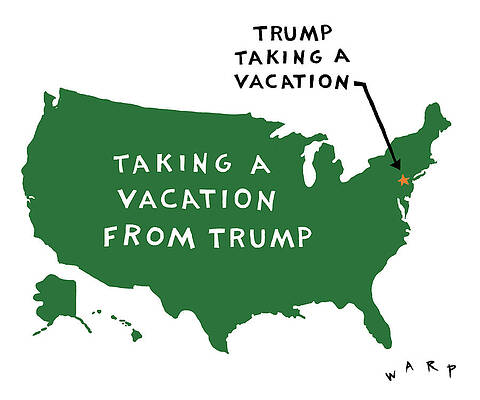 President Digital Art - Taking A Vacation From Trump by Kim Warp