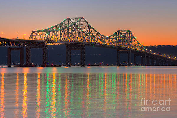 Bridge at Sunset with Reflections Wall Art