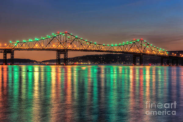 Reflection Wall Art featuring the photograph Tappan Zee Bridge Twilight II by Clarence Holmes