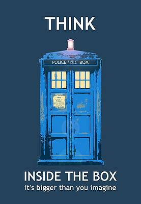TARDIS Think Inside the Box Digital Art