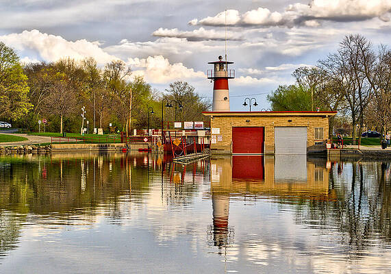 Reflection Photograph - Tenney Lock - Madison - Wisconsin by Steven Ralser