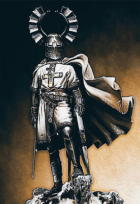 Historical Painting - Teutonic Knight - 04 by AM FineArtPrints