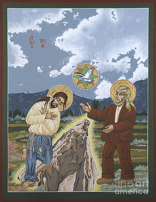 Wall Art featuring the painting The Apparition Of The Holy Trinity In Arroyo Secco 147 by William Hart McNichols