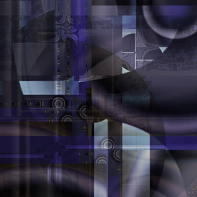 Geometric Wall Art featuring the digital art The Blues And The Abstract Truth by Vic Eberly