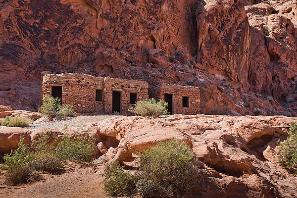 Wall Art featuring the photograph The Cabins - Valley Of Fire Nevada State Park by Tatiana Travelways