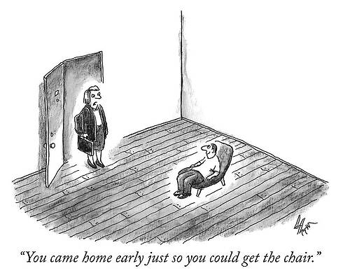 Minimalist Wall Art featuring the drawing The Chair by Frank Cotham