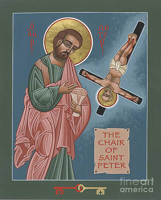 Halo Wall Art featuring the painting The Chair Of St Peter 244 by William Hart McNichols