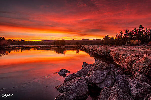 The Deschutes River Mirror by Russell Wells