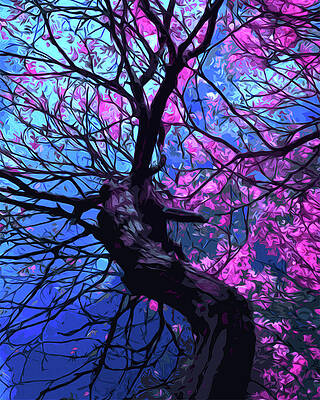 Mysterious Painting - The Elven Tree by AM FineArtPrints