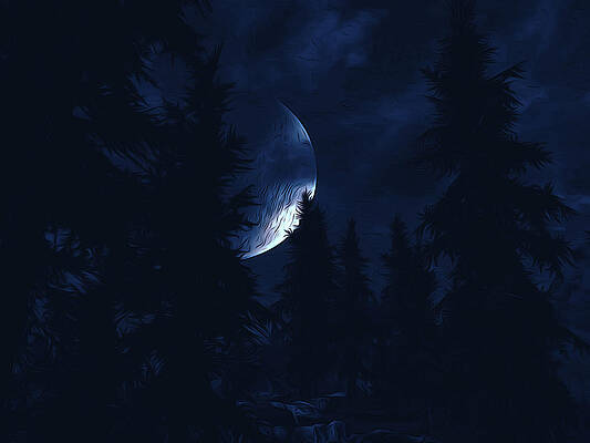 Mysterious Painting - The Light, In The Darkest Night by AM FineArtPrints