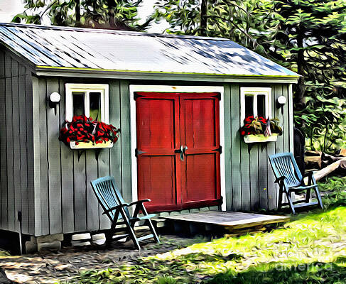 Tree Wall Art featuring the photograph The Little Shed by Onedayoneimage Photography