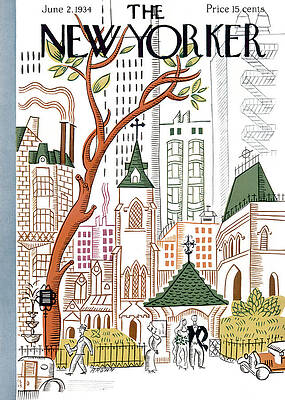 Vintage New Yorker Magazine Cover Painting