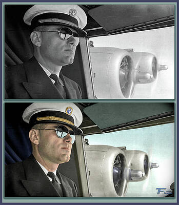 Wall Art featuring the mixed media The Pilot by Franchi Torres