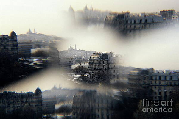 Parisian Cityscape with Distorted View Photograph