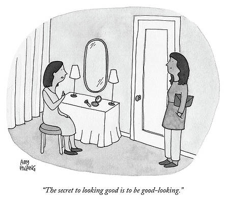 Humorous Vanity Conversation Drawing