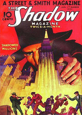 Shadow Wall Art featuring the painting The Shadow Shadowed Millions by Conde Nast