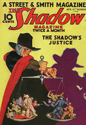 Shadow Wall Art featuring the painting The Shadow The Shadows Justice by Conde Nast