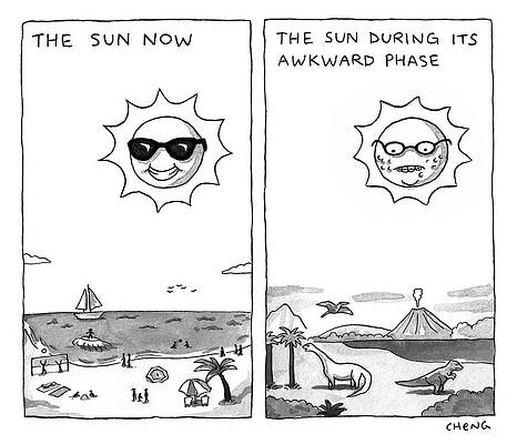Sun Drawing - The Sun During Its Awkward Phase by Alice Cheng
