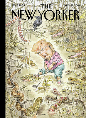 Donald Trump Navigating a Swamp Painting