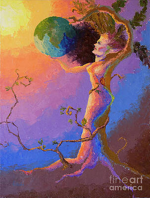 Landscape Painting - The World by Srishti Wilhelm