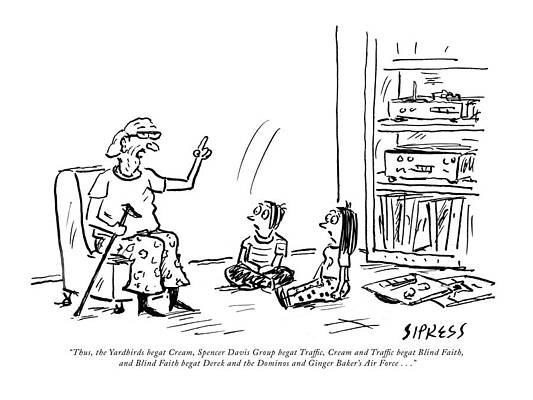 Grandmother Telling a Funny Story Wall Art