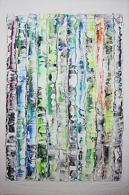 Textured Wall Art featuring the painting Tickertape 9 by Madeleine Arnett