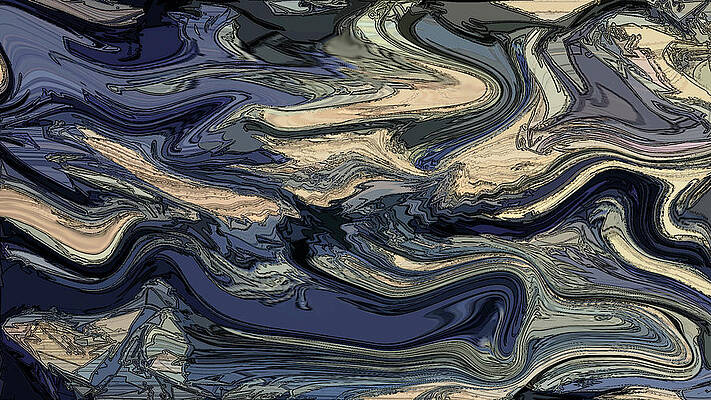 Reflection Wall Art featuring the digital art Time And Tide by Gina Harrison