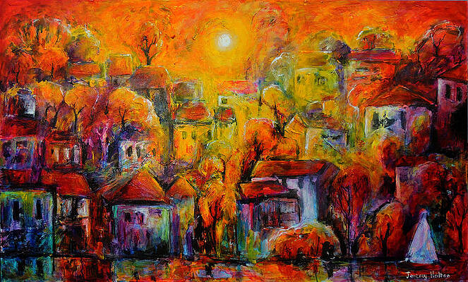 Red Painting - Timeless Paradise by Jeremy Holton